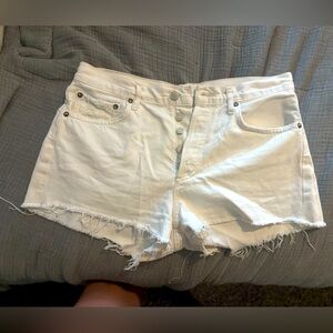 AGOLDE White Denim Shorts